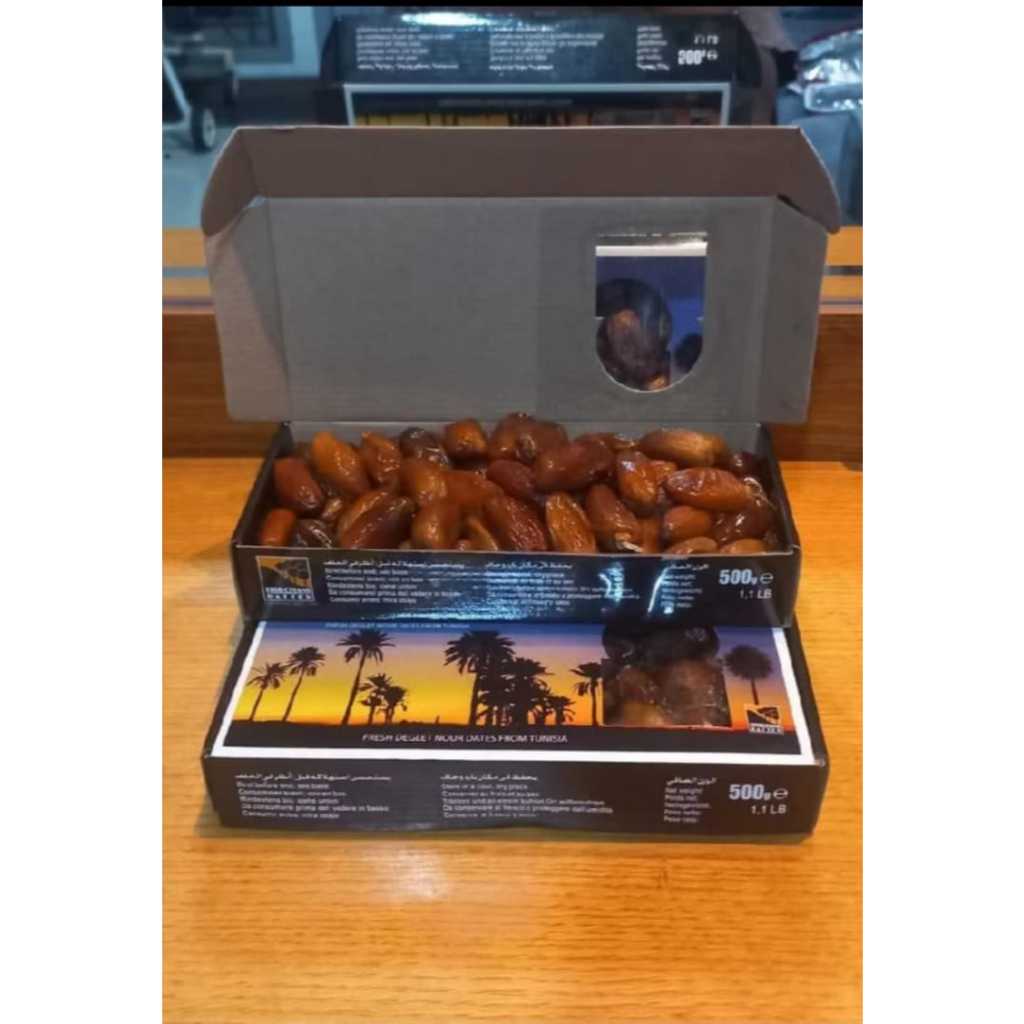 

KURMA PALM FRUTT NON TANGKAI 500GR/KURMA TUNISIA NON TANGKAI ORIGINAL PALM FRUTT BOX 500GR