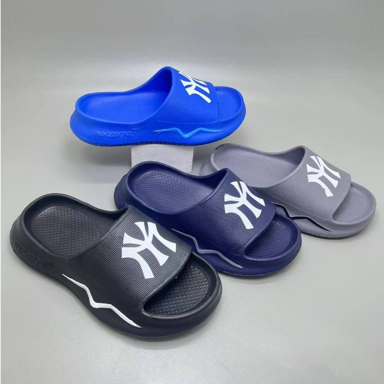 PROMO 6.6 (Size 30-40) Inkayni 3071B Sandal Pria Selop Karet Lentur / Sandal Anak Cowok Slide Karet