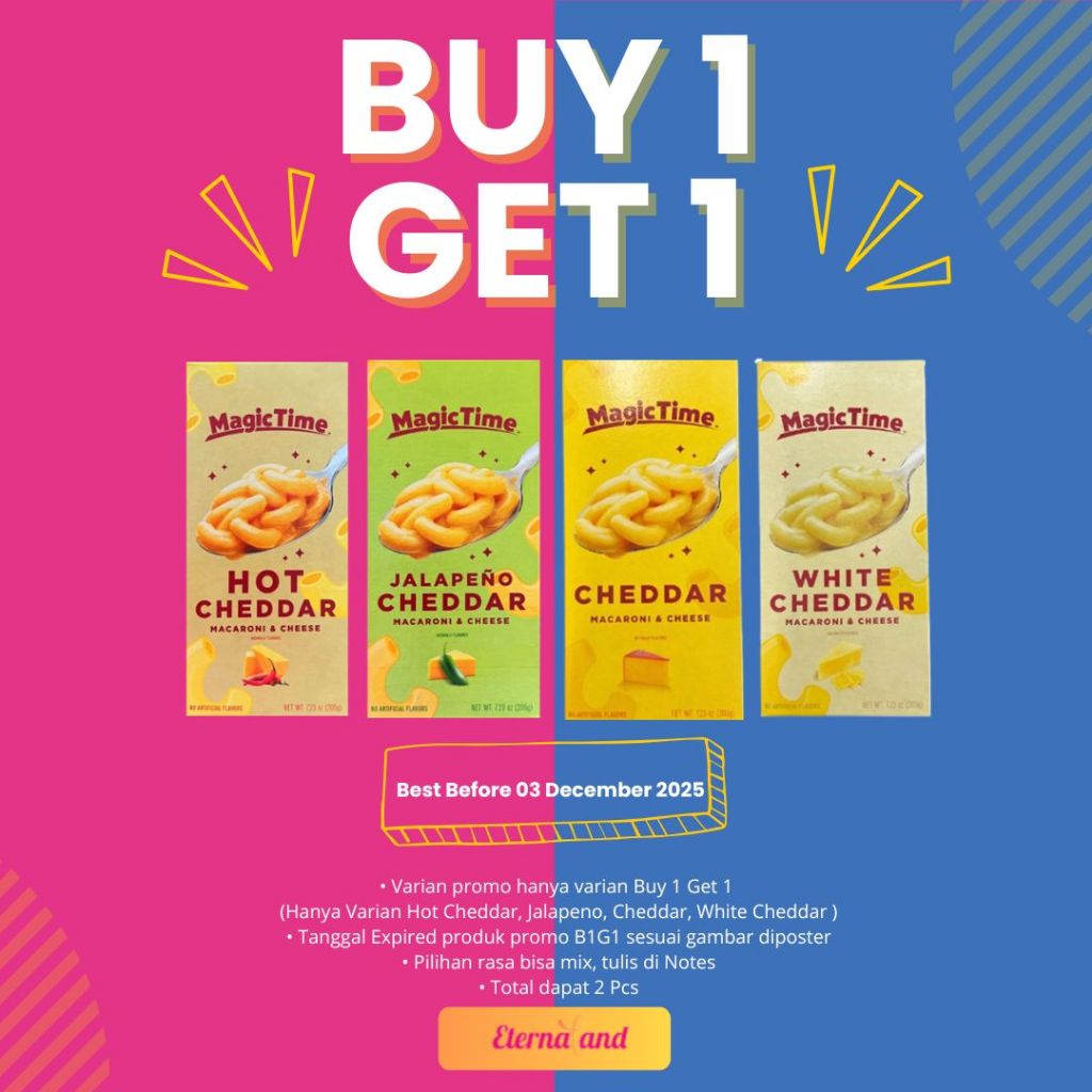 

Magic Time Mac & Cheese - makaroni & keju impor USA