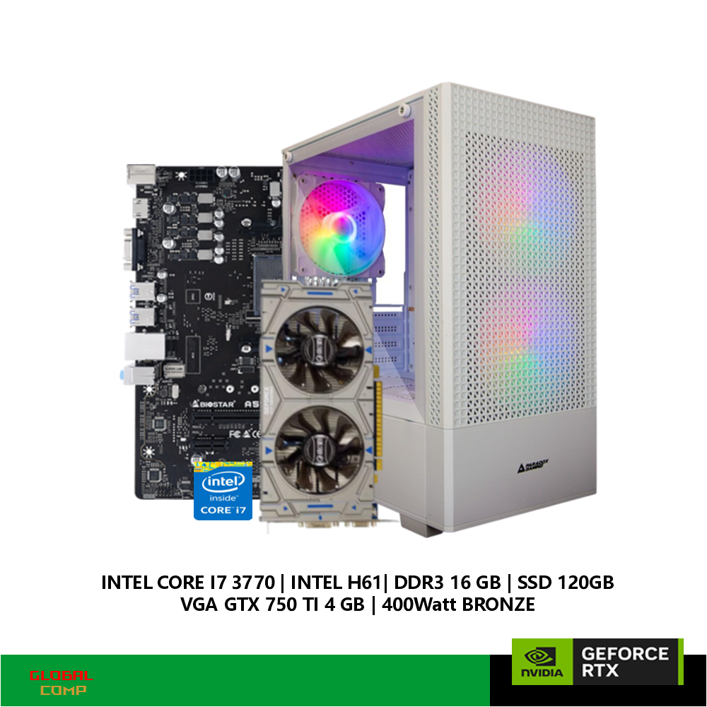 PC Gaming Editing & Creator Intel Core i7 3770 VGA GTX 750 Ti 4 GB