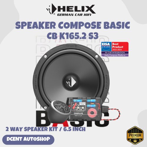 Speaker 2-Way Kit Mobil - Speaker Helix Compose Basic CB K165.2 S3 - 6.5 Inch - 2-Way Speaker Kit Mo