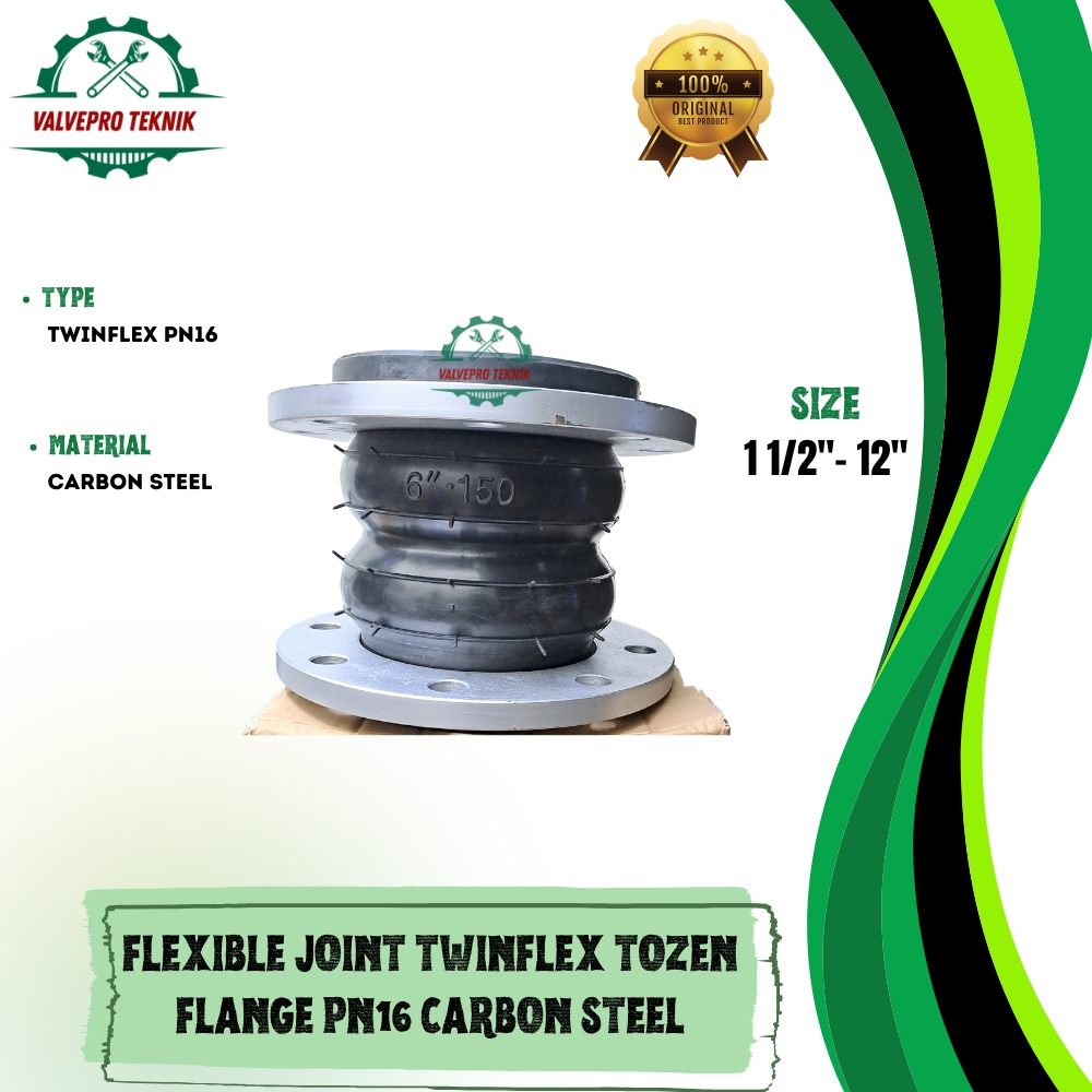 FLEXIBLE JOINT TWINFLEX PN16 TOZEN 6” INCH ORIGINAL