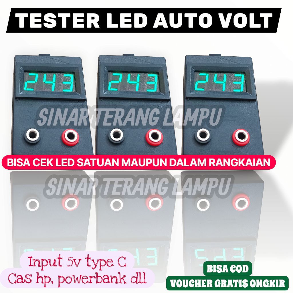 TESTER LED AUTO VOLT HVDC INPUT 5V OUTPUT MAKSIMAL 500V