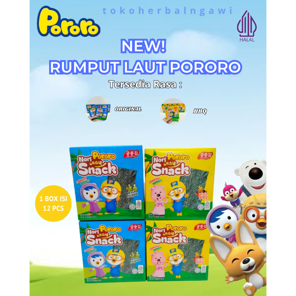 

( 1 BOX ) PORORO NORI SNACK SACHET / PORORO NORI SNACK