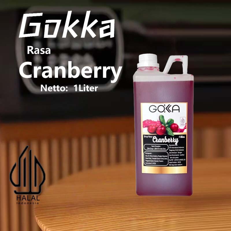 

Gokka Sirup Cranberry 1L - Minuman Segar Rasa Cranberry / Cranberry Syrup
