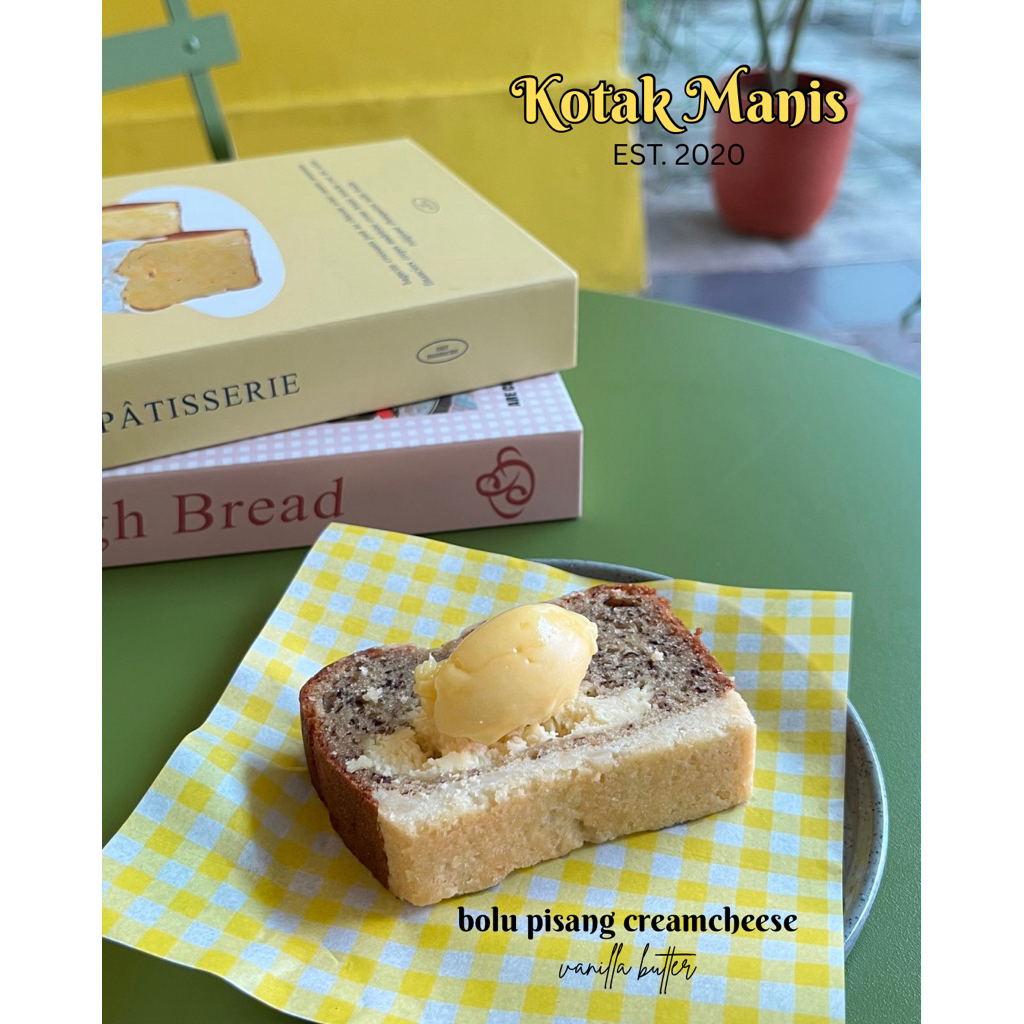 

bolu pisang creamcheese butter vanilla