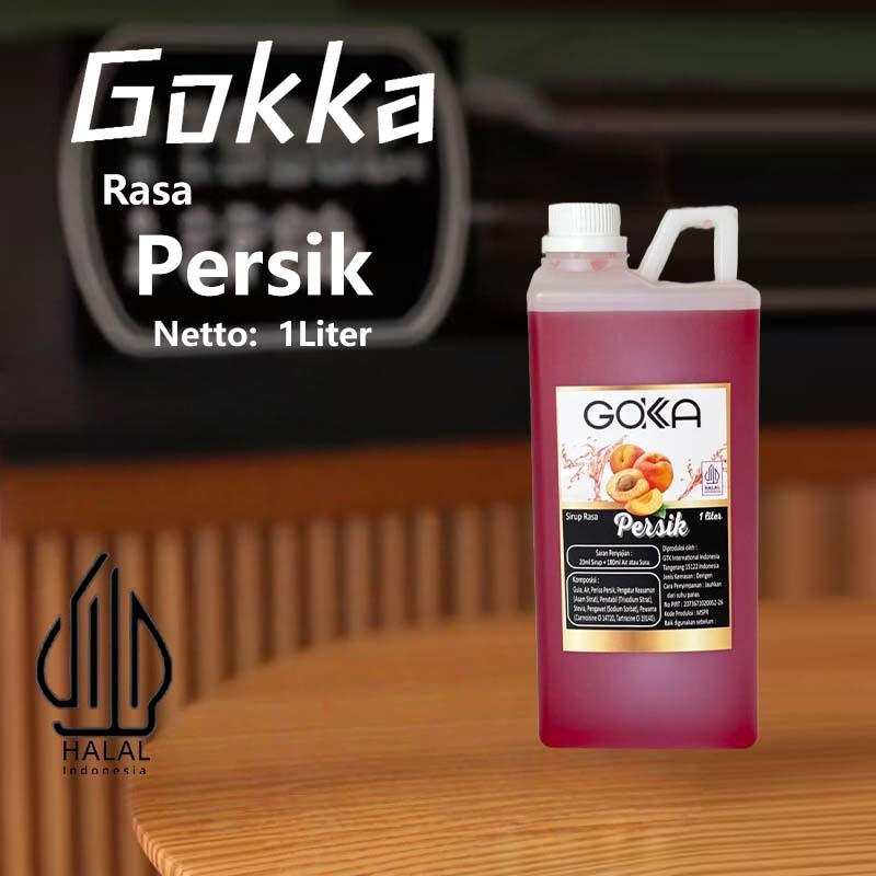 

Gokka Sirup Persik 1L - Minuman Segar Rasa Persik / Persik Syrup