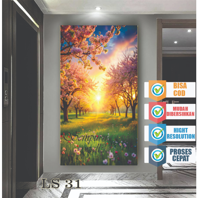 Wallpaper dinding custom 3d printing, wallpaper tema hutan, wallpaper hutan 3d