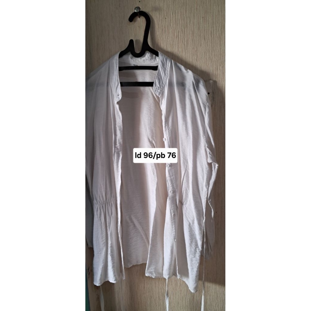 Preloved Tunik Putih Crinkle