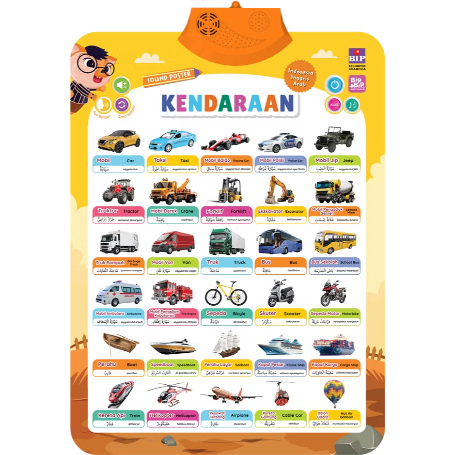 Gramedia Tunjungan : Sound Poster Bip Bip: Kendaraan