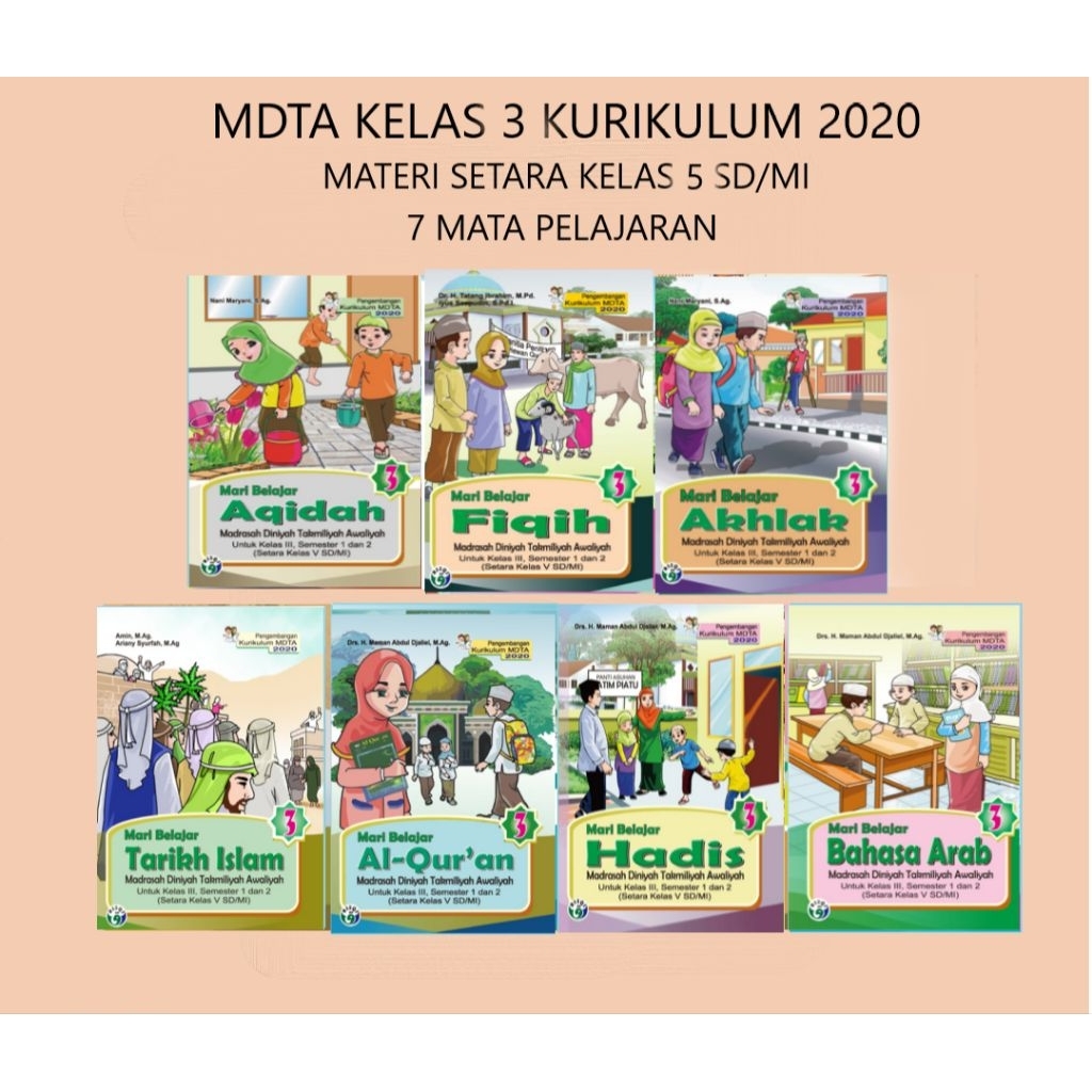 MDTA kelas 3 kurikulum 2020 (7 mapel)