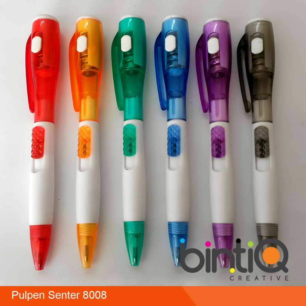 

Souvenir Sablon Pulpen / Pen Senter 8008 - POLOS