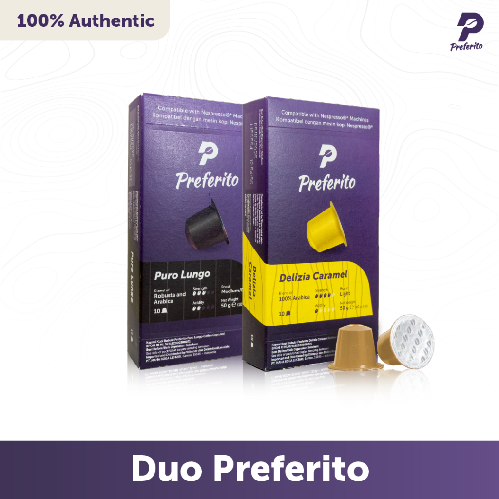 

Duo Preferito Kopi Kapsul Nespresso Compatible Capsule