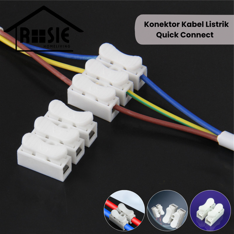 ROSIE Konektor Kabel Listrik Quick Connect Terminal Konektor Kabel Praktis