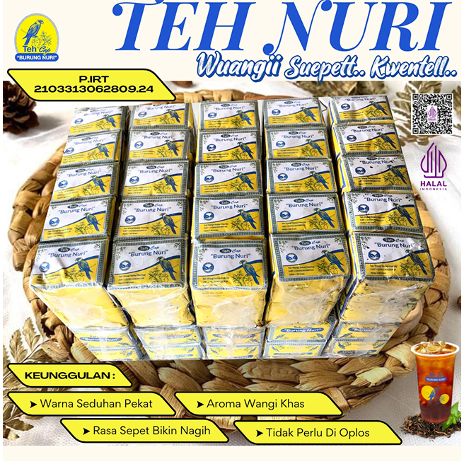 

TEH NURI (Ball / 10 Slop / 100 Pcs) / TEH LOKAL / TEH SOLO / TEH ENAK / TEH CAP BURUNG NURI