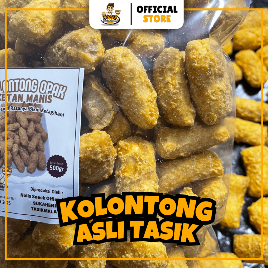 

500gr - Kolontong Manis Khas Tasikmalaya / Kelontong Opak ketan Manis gula merah/Grosir Nolis Snack
