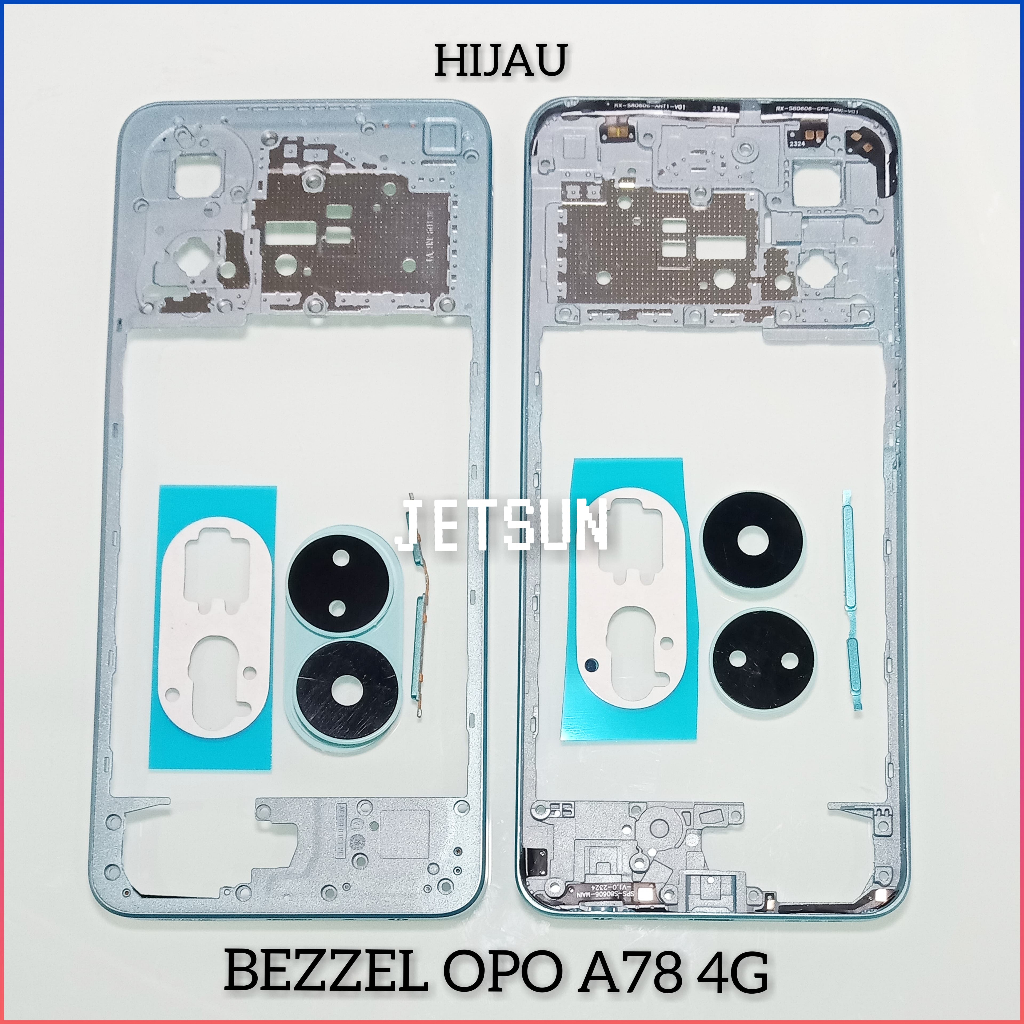 BEZZEL OPPO A78 4G 2023 / TULANG MESIN + KACA LENSA +TOMBOL SAMPING