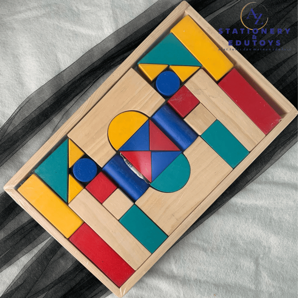 Mainan Edukasi Balok Kayu Besar / Mainan Susun Balok isi 30 / Mainan Kayu / Wooden Toys