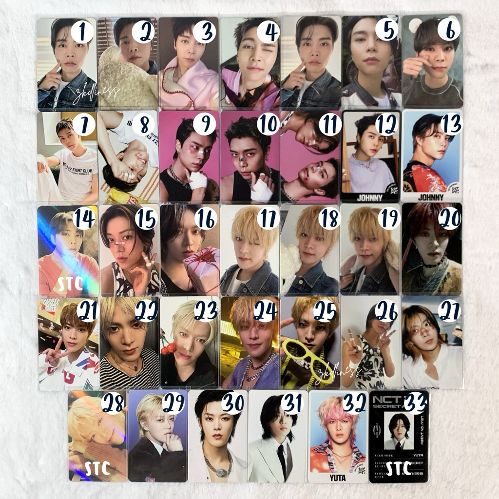 NCT 127 ‘JOHNNY YUTA’ PHOTOCARD/PC OFFICIAL