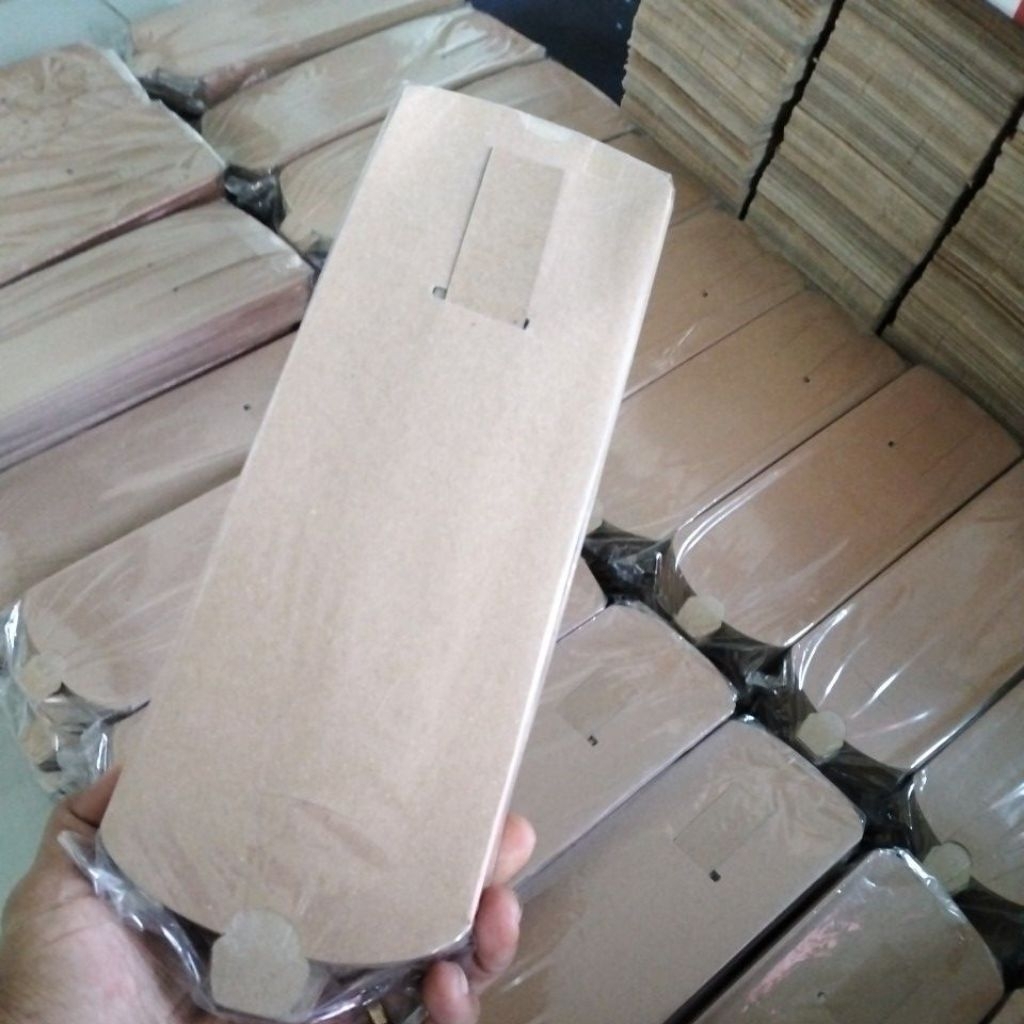 

100pcs bungkus kebab coklat polos ukuran 24x9cm | duskebab | box kebab