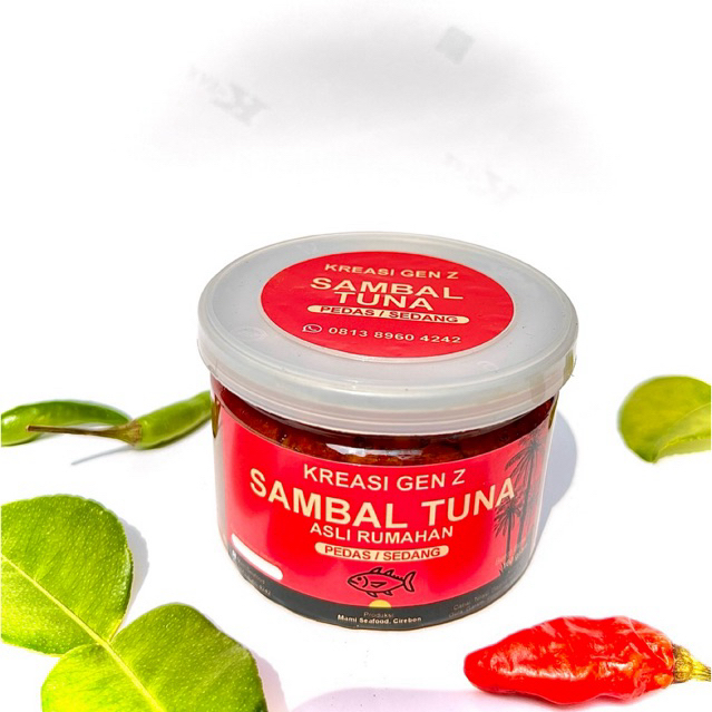 

Kreasi Gen Z Sambal Tuna Asli Rumahan – Pedas Sedang | Isi Padat, Tuna Asli, 160g