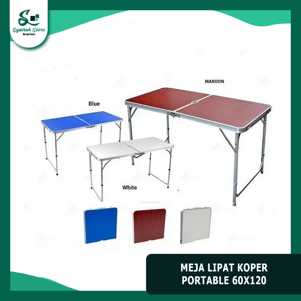 Meja Lipat Koper | Meja Portable Lipat Praktis Bentuk Koper