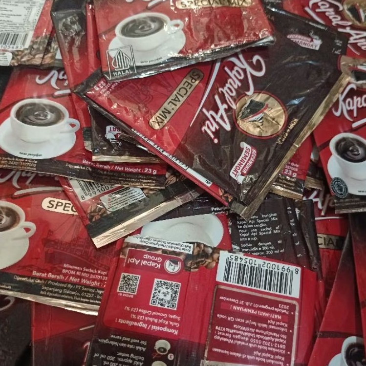 

Plastik sachet kopi kotor/belum dicuci pembelian minimal 300pcs