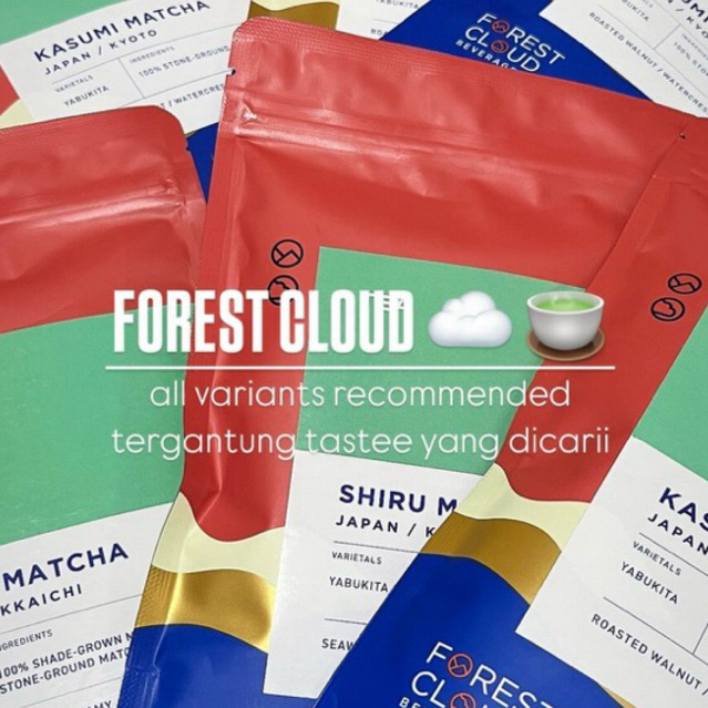 

( ORIGINAL ) Forest Cloud Pure Matcha Kasumi YUN Premium Bubuk Minuman Grade Jepang