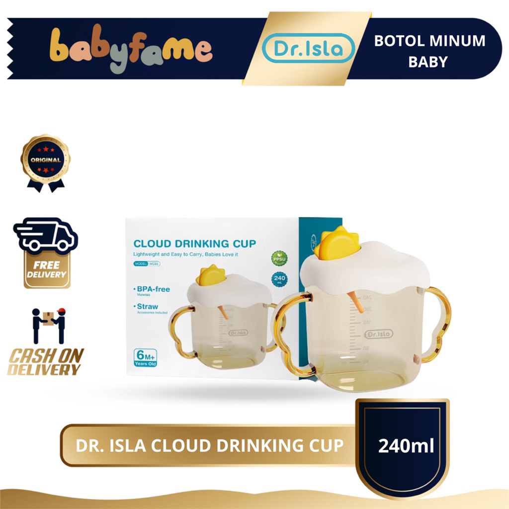 DR. ISLA PPSU CLOUD WATER CUP | BOTOL MINUM ANAK PPSU