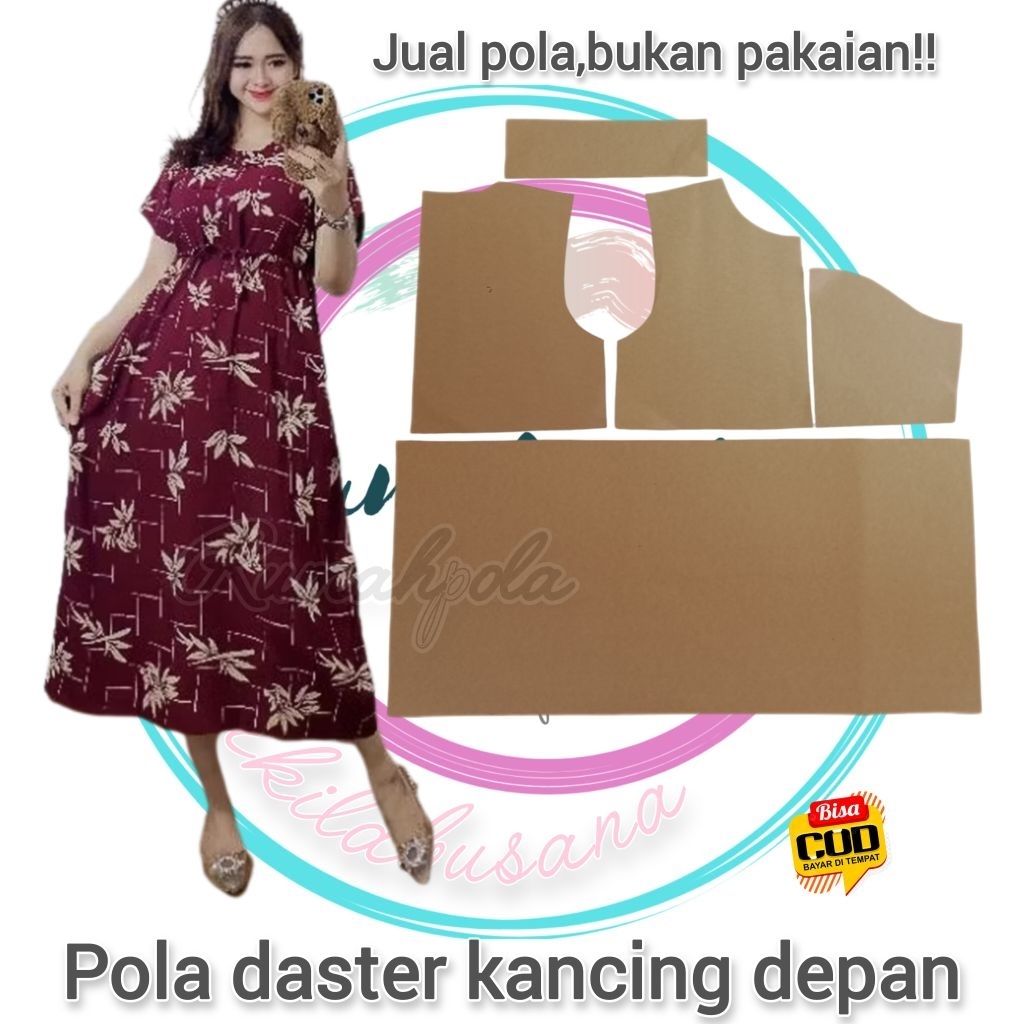 Pola Instan Daster /Dress Kekinian,Daster Busui Friendly