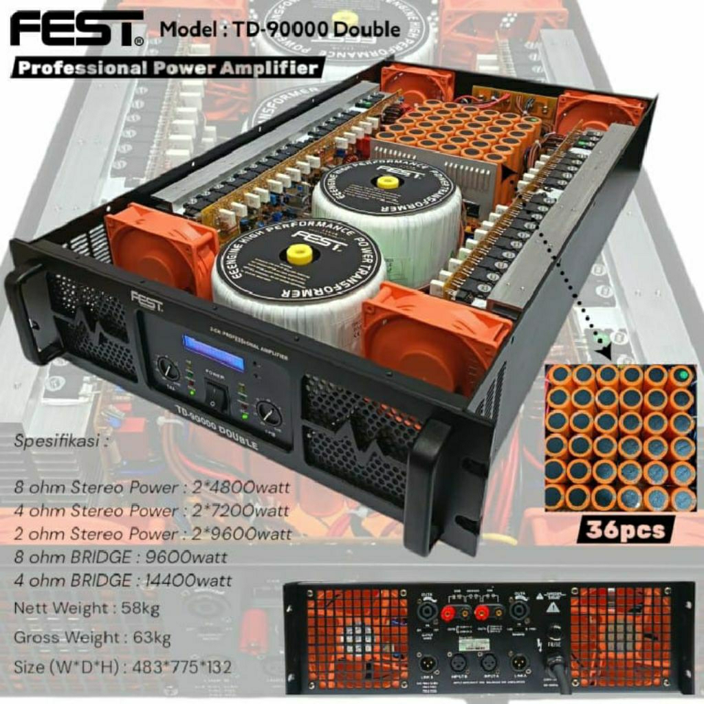 Power amplifier FEST TD 90000 DOUBLE Class TD Original