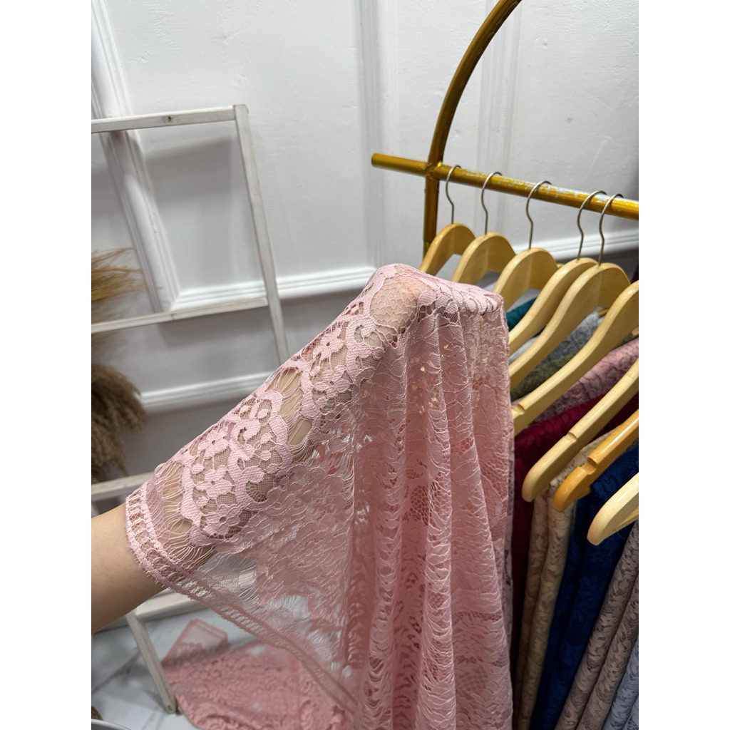 Original` Brokat Semi Perancis Rosella Brokat Semi Perancis Premium Double Pinggir