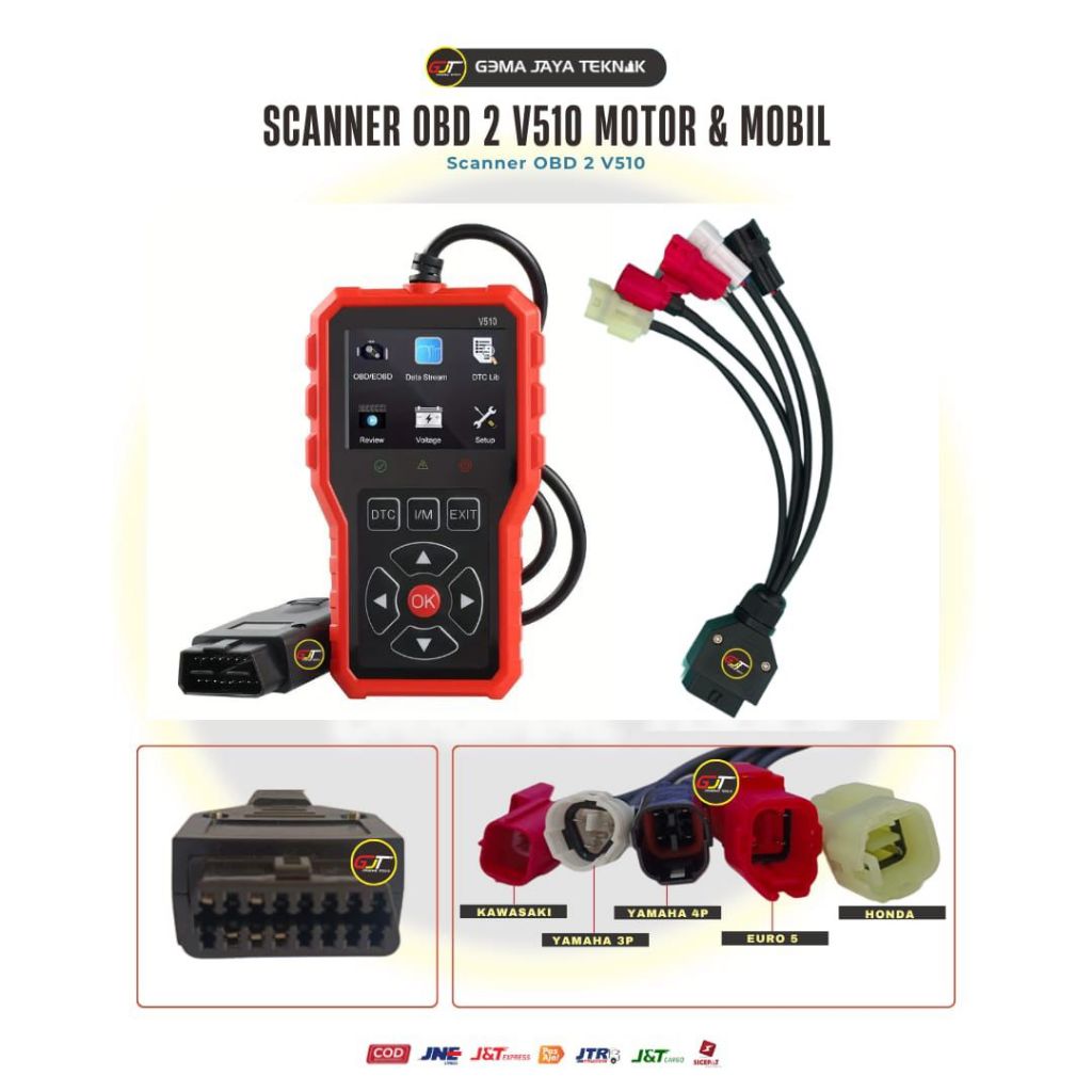 Scanner Motor Yamaha OBD II untuk motor OBD 2