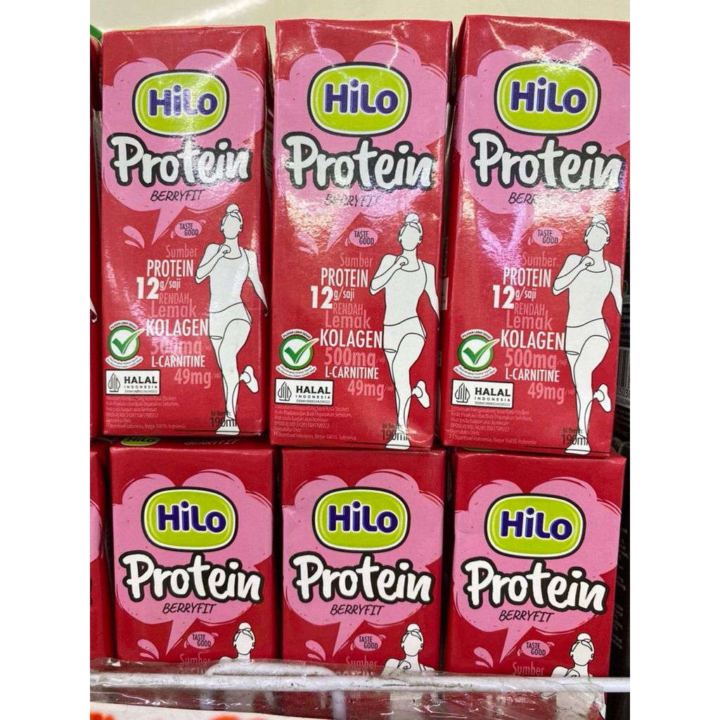 

Hilo Protein UHT Berryfit 190ml Susu tinggi protein kemasan praktis