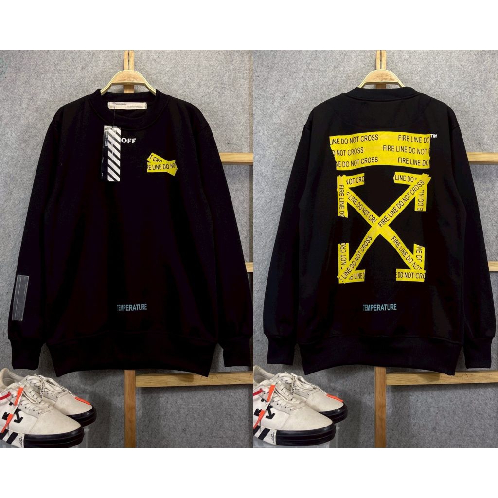 NEW PRODUK ‼️ OFF WHITE - CREWNECK / CN / SWEATSHIRT BRANDED HYPE BEAST COTTON FLECEE PREMIUM GRAMAS