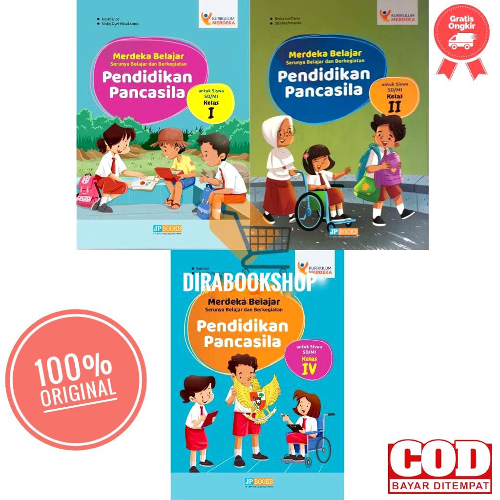 Pendidikan Pancasila JP Books Kelas 1/2/3/4/5/6 SD Kurikulum Merdeka