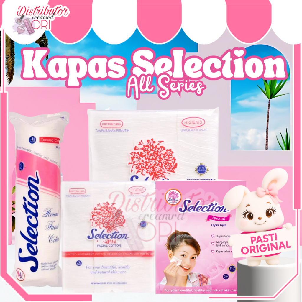 Selection Kapas All Series / Kapas Wajah / 35Gr / 75Gr / Kapas Tipis / Kapas Bulet | Distributor Cre
