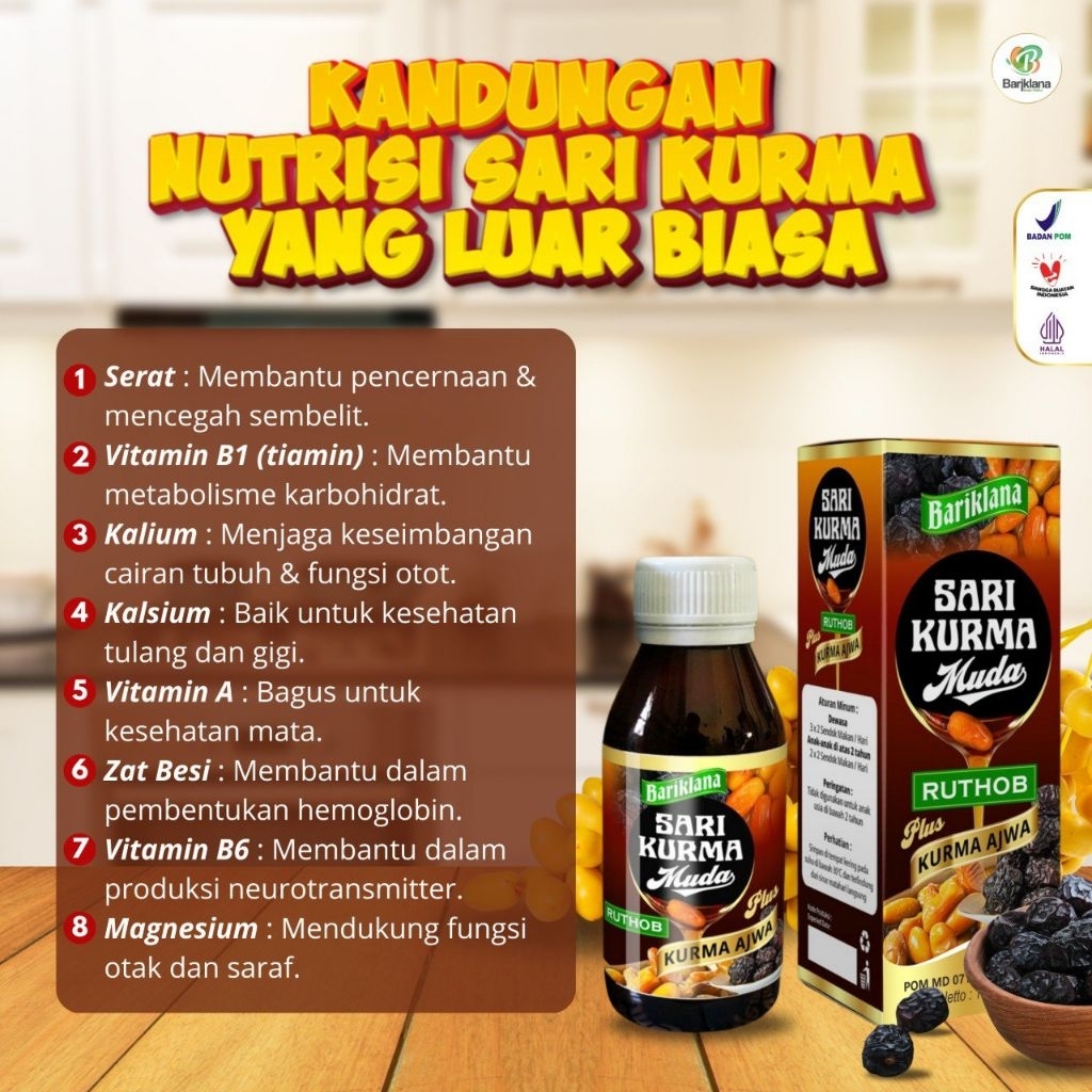 

Sari Kurma Muda Ruthob + Kurma Ajwa | Nutrisi anak, Ibu Hamil, Promil, DBD, Anemia, MPASI