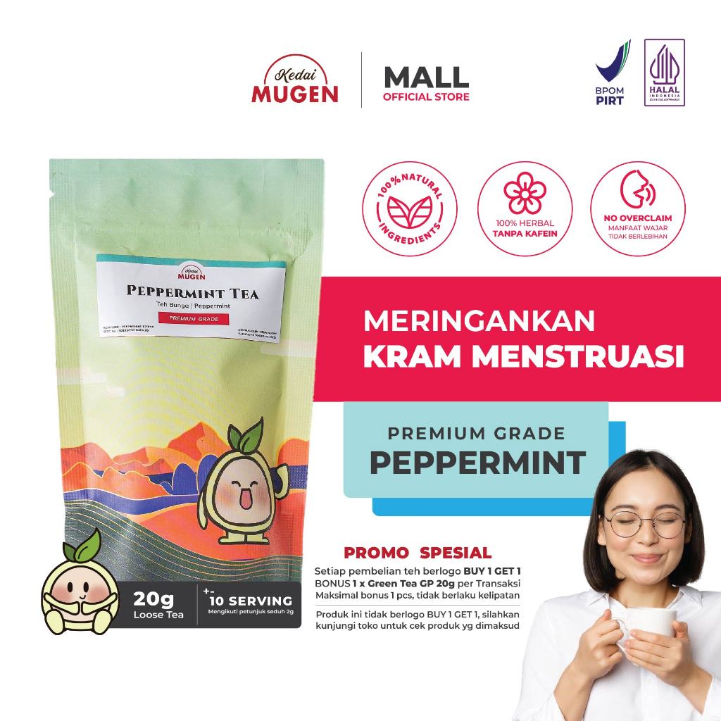 

Kedai Mugen - Peppermint Tea - Mint Tea - Teh Peppermint 20g