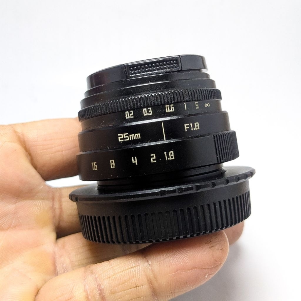 Lensa Cctv Fujian 25mm f1.8 mount M43 Olympus Lumix second normal