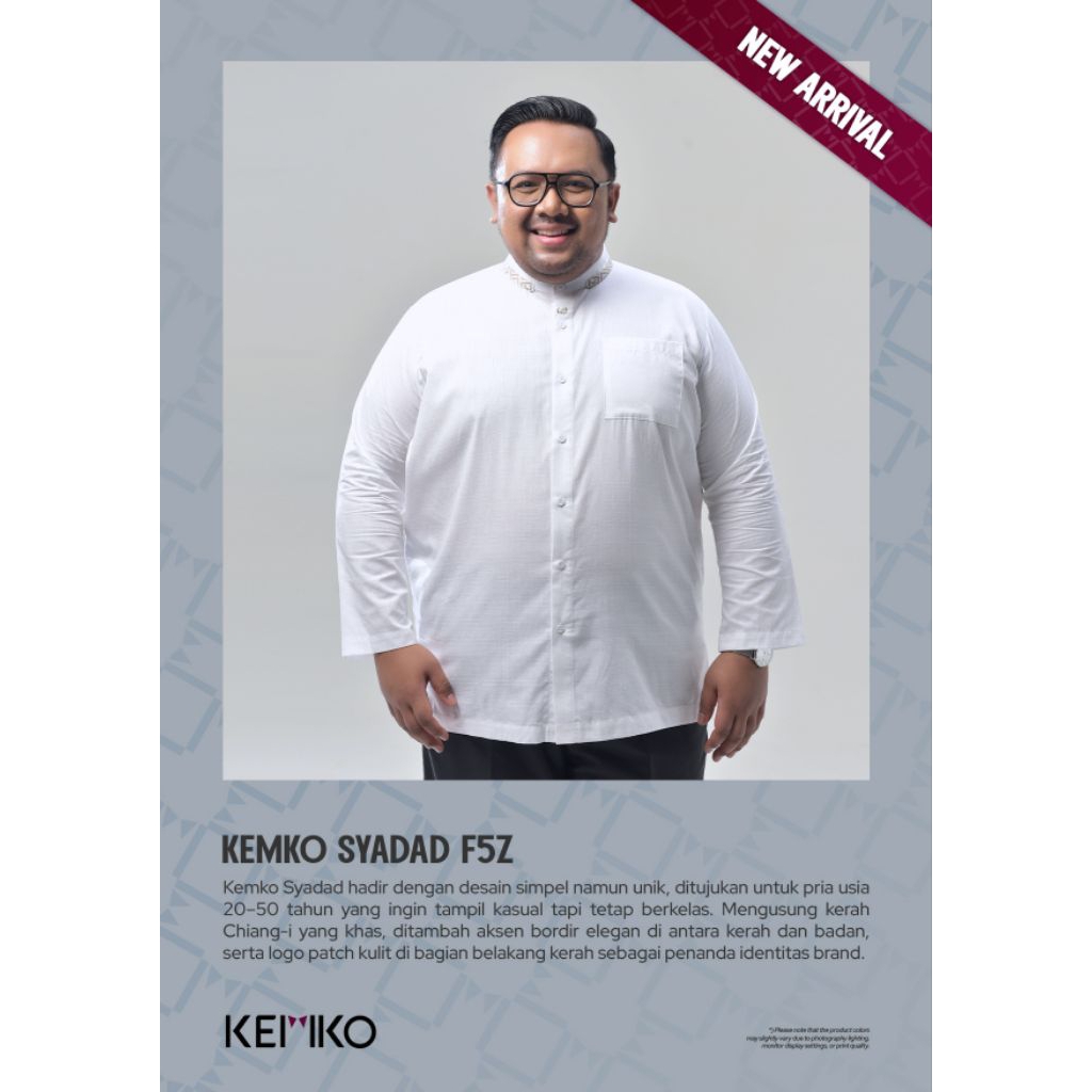 Rabbani-Kemko Father Size Syadad F5Z Putih Lengan Panjang|Bigsize