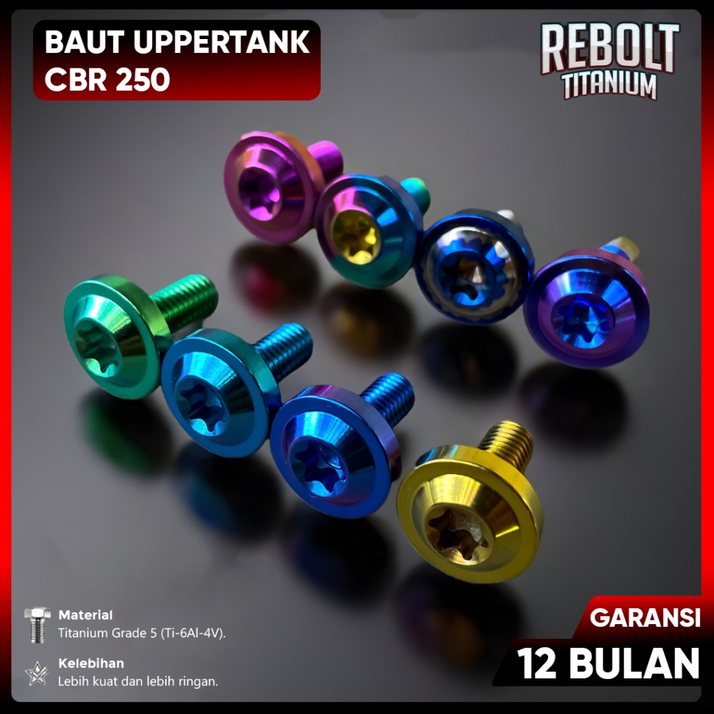 Baut Probolt Titanium Upper Tank CBR 250RR Grade 5 REBOLT Titanium
