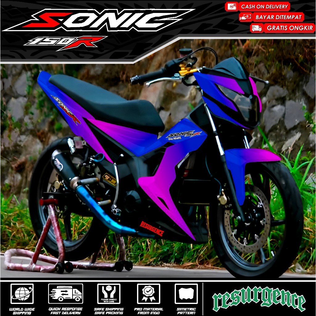 (COD) Decal Sticker Honda Sonic 150r Full body Terbaru - Dekal Stiker Variasi Sonic 150 R Desain Gra