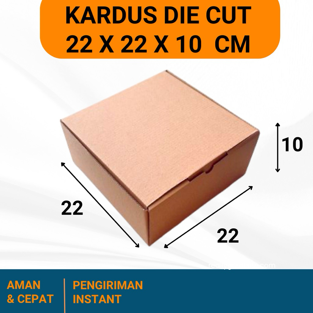 

KARDUS 22x22x10 CM/ BOX KARTON CORUGATED DIE CUT E-FLUTE