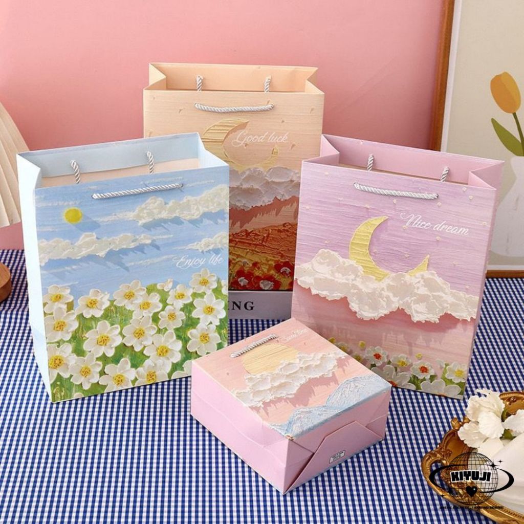 

Kiyuji Party Goodie Bag Tas Souvenir Kado Motif Art Print Unik Estetik