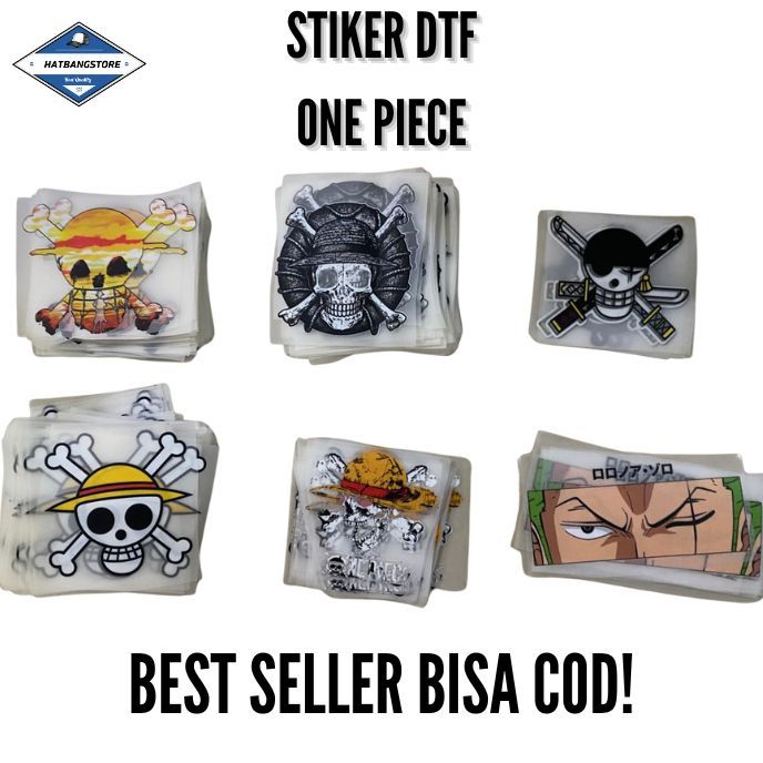 

Stiker Sablon DTF One Piece - Sablon Stiker untuk Kaos, Totebage, Topi, Dompet, Dan Masih banyak!