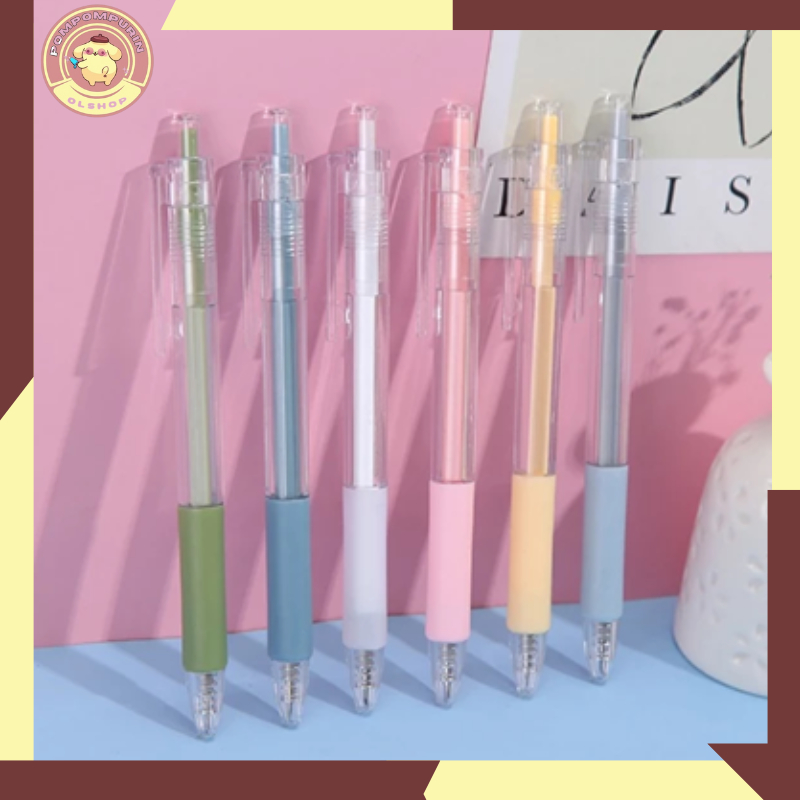 

PNM004 Pulpen Mekanik Transparant Warna Warni Tinta Hitam Alat Tulis Sekolah Kantor Pen Polos 0.5mm