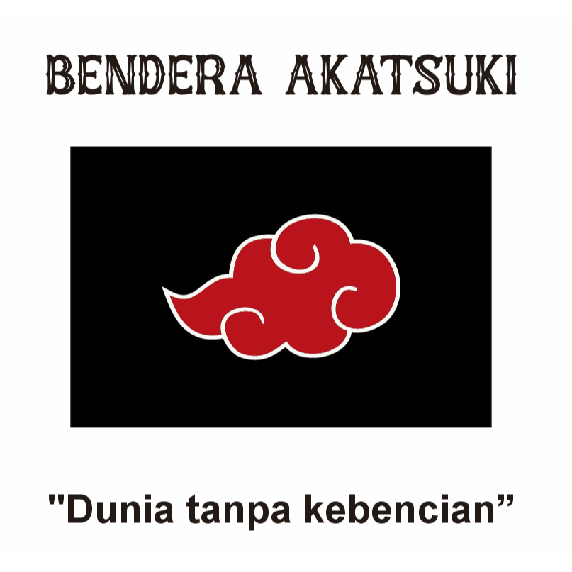 Bendera Logo Akatsuki Full Printing