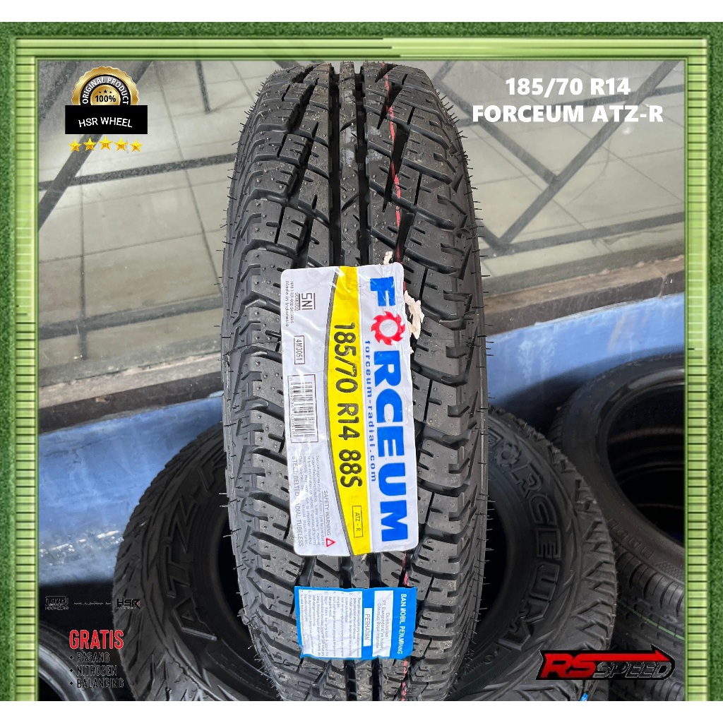 BAN MOBIL SEMI OFFROD RING 14 UKURAN 185/70 R14 MEREK FORCEUM ATZ BAN TUBLES R 14 185 70