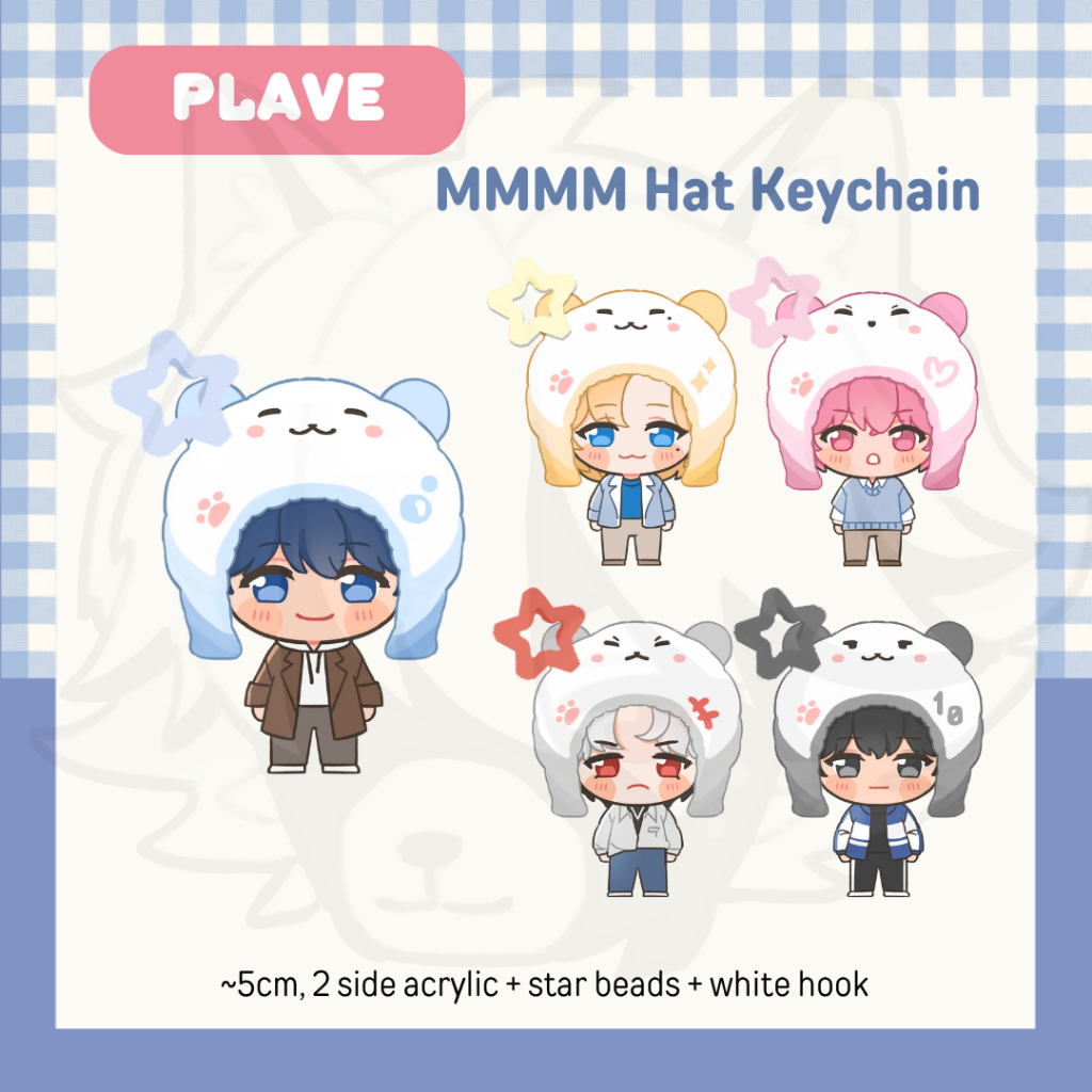 PLAVE MMMM Hat Keychain by chamomilac